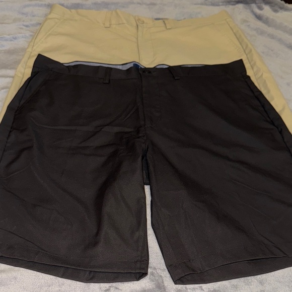 2 Pair George 38 Men’s Shorts Khaki and Black - Picture 3 of 9